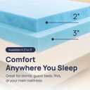 Sure2Sleep Gel Swirl Memory Foam Mattress Topper - 3 Inch, Pressure Relieving, Cooling Comfort - Made in The USA & CertiPUR-US Certified - Softens Firm Beds and Extends Mattress Life - King Size