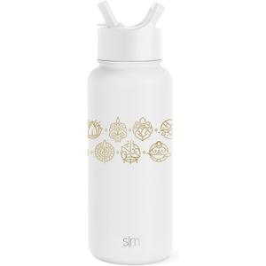 Simple Modern Disney Princess Water Bottle with Straw Lid Vacuum Insulated Stainless Steel Metal Thermos | Gifts for Women Reusable Leak Proof Flask | Summit Collection | 32oz Seal of a Princess
