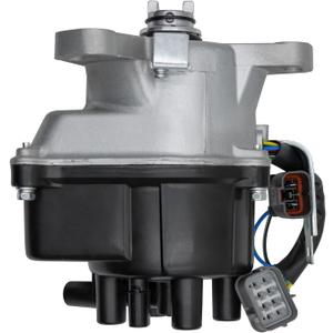 Ignition Distributor with Cap and Rotor Compatible with Honda Accord Prelude 1992 1993 1994 1995 L4 2.2L, Replacement for TD-59U TD-52U