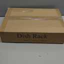 SNTD Dish Drying Rack for Kitchen Counter - Large Dish Rack with Drainboard, Rustproof Dish Drainer with Utensil Holder for Sink, White