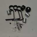 Heavy Duty Adjustable Curtain Rod Brackets Holders for 1 Inch Rod, Black Color, Pack of 3