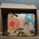 Floral 8x10 Area Rug Machine Washable Soft Print Boho Carpet Non Slip Doormat Low Pile Flower Area Rugs for Living Room Bedroom Nursery Kitchen Dining Room Indoor-Ivory/Yellow