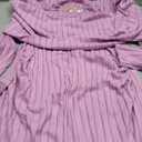 CYCLAMEN Off-Shoulder Maternity Sweater Dress Rib Knit Long Sleeve Dresses with Side Slit Pregnancy Clothes Baby Shower,XXL