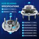 BDELI Front 4WD Wheel Bearing and Hub Assembly for 2007-2014 Chevy GMC Silverado Suburban Sierra Yukon 1500 Tahoe Avalanche Cadillac Escalade ESV EXT Wheel Bearing 4X4 AWD Wheel Hub Bearing 515096