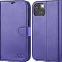 OCASE Compatible with iPhone 14 Wallet Case, PU Leather Flip Folio Case with Card Holders RFID Blocking Kickstand [Shockproof TPU Inner Shell] Phone Cover 6.1 Inch 2022 (Purple)