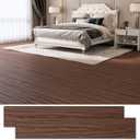 36 Pack Peel and Stick Vinyl Floor Tiles 54 Sq.Ft., 36" x 6" Wood Look Vinyl Planks, Waterproof Self-Adhesive Flooring, DIY Floor Tiles for Kitchen, Living Room, Bedroom, RV, Dark Brown