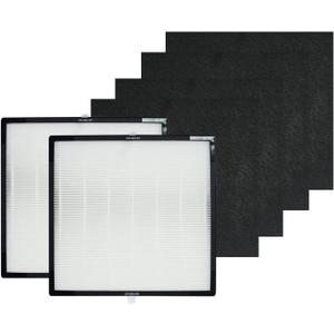 PUREBURG AK46000 Replacement Filter Set Compatible with Oreck Air Response Small WK16000 Air Purifier Type B1,2-Pack H13 HEPA + Activated Carbon Pre-Filters Air Clean Dust