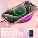 ZIYE for iPhone 15 Pro Phone Case Glitter Glossy Pink Coastal Beach Ocean Sea Shell Floral Collage for Women Girl Slim Shockproof Protective Phone Cover