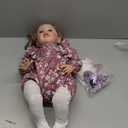 Angelbaby Real Looking Reborn Baby Girl Doll 24 Inch 60Cm Reborn Toddler Silicone Doll with Teeth Lifelike Newborn Babies Cute Life Size Child for Girl Boy Best Toy Gifts (Purple)