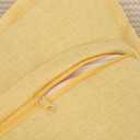 MADIZZ Pack of 2 Faux Rustic Linen Throw Pillow Covers with Flange Edge Soft Boho Natural Decorative Pillowcases for Sofa Living Room Modern Throw Pillows for Bed 24x24 Inch Yellow
