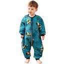 ZIGJOY Toddler Sleep Sack with Feet 1.5 Tog Sleeping Bag with Legs Wearable Blanket Toddler Cotton Footed Sleep Sack for Early Walkers, Excavator, 2T-3T, Medium