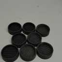 1.5x1.5 Round Rubber Furniture Caster Cups, Anti-Sliding Furniture Pads Bed Stopper Floor Protectors with Grip - Protect Any Flooring (8 Pcs Black)