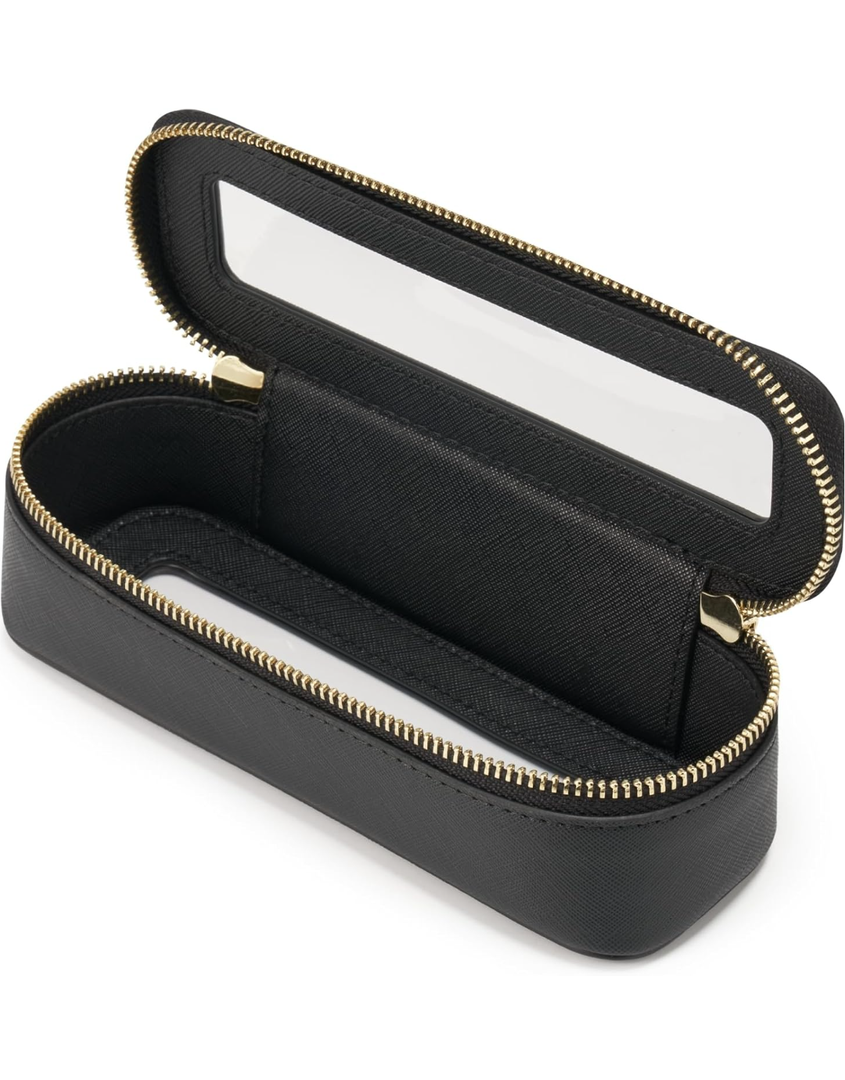 Popvibe Clear Makeup Bag Travel Cosmetic Case Transparent Toiletry Bag with Zipper, Portable Make Up Organizer Traveling Compact Car Bag for Essentials