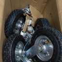 8 inch Casters Wheels, Heavy Duty Casters Set of 4 Load 880lbs with Brake, Locking Swivel Plate Caster, Industrial Castor Wheels for Workbench, Cart, Trolley, Wagon and Shelves