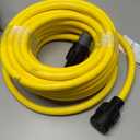50FT 30 Amp Generator Extension Cord 4 Prong, NEMA L14-30P/L14-30R 10 Gauge STW 125/250V Twist Lock Generator Cord Heavy Duty, Yellow ETL Listed