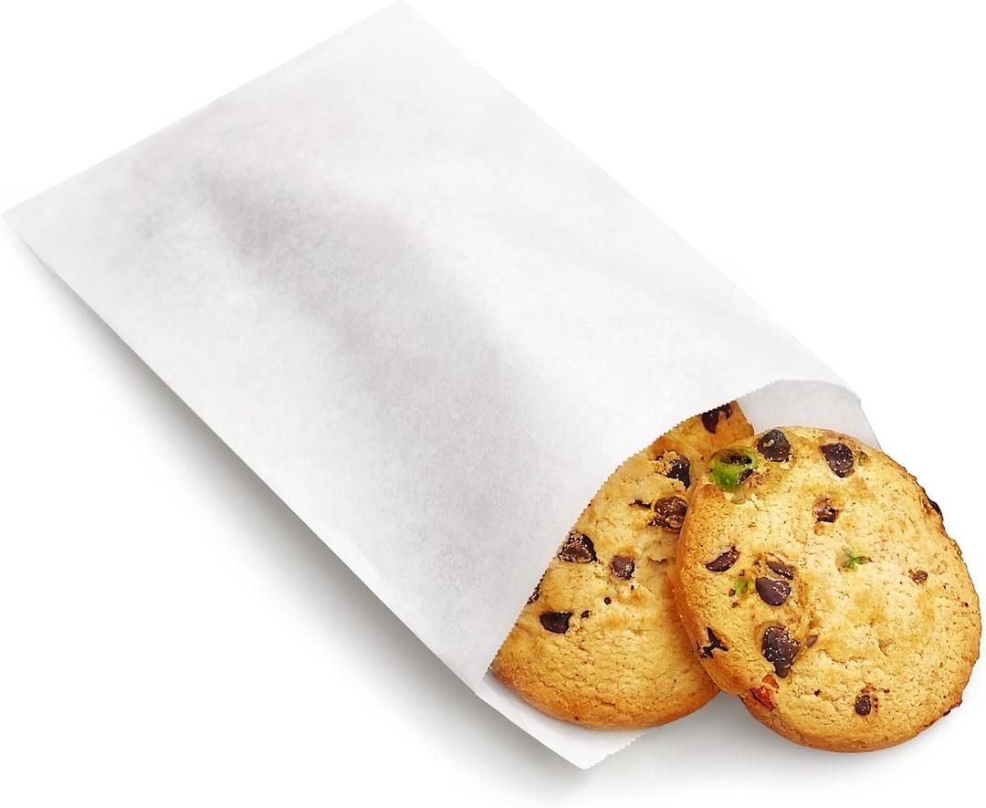 Glassine Bags 4x6 Inches, Wax Paper Treat Bags, Waxed Paper Cookie Bag 100 Pieces