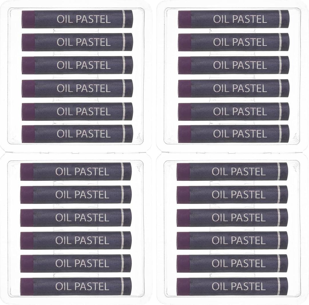 PATIKIL Purple Oil Pastels, 24Pcs Soft Oil Crayons Creamy Pastels Stick Art Supplies for Art Painting Drawing Blending Graffiti for Drawing Beginners Artists
