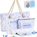 TIASUSAN American Mahjong Set(Light Blue), 166 Engraved Tiles, Bag and Mahjong Accessories, 4 Racks with Pushers, Mahjong Tile Set for Beginners
