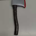 Vicenpal Halloween Costume Axe Plastic Fake Axe Prop Woodsman Hatchet for Halloween Costume Accessories Man Women Cosplay (Brown, Red)