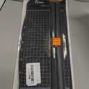 Firbon A4 Paper Cutter 12 Inch Titanium Paper Trimmer Scrapbooking Tool with Automatic Security Safeguard and Side Ruler for Craft Paper, Coupon, Label and Cardstock (Black)