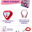 Heartbeats Electronic Stethoscope Toy with LED Display & 10X Sound Amplification, Real Working Stethoscope - STEM Medical Learning Toy Boys & Girls Age 4+, Kids Nurse Doctor Kit - Educational Toy Gift, Small
