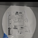 KOHLER 4636-RL-0 Cachet ReadyLatch Elongated Toilet Seat Slow Close, Soft Close Toilet Seat Quiet Lid, Contoured Grip-Tight Bumpers Installation Hardware, Apartment Essentials, White