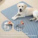 Dog Crate Pad for Dog Cages Soft Tricot Kennel Pad Anti-Slip Dog Bed Mat for Crates Durable Washable All Season Pet Beds Blue 42280.2inch