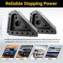 MAXXHAUL 70472 Solid Rubber Heavy Duty Black Wheel Chock 2-Pack, 8" x 4" x 6"