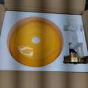 Orange Glass Flush Mount Ceiling Light Modern Close to Ceiling Light Fixtures with 11" Milk Glass Shade Dome Flush Mount Lamp Gold Brass Ceiling Lamp for Hallway Bedroom Kitchen Sink