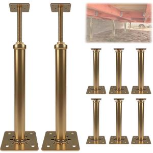 8 PCS House Floor Jacks for Leveling, 11.6" - 16" Height Range, Screw Jacks for Home Leveling, Jack Posts for Basement, 4 ton Min and Max Height Capacity, Galvanized