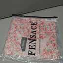 FENSACE Women Spring Dresses Summer Tank Warp V Neck Birthday Wedding Guest Pink Baby Shower Dress(Pink Floral-68,Small)