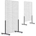Yaocom 2 Set Grid Wall Panels, 2.5' x 4.8' Gridwall Panels Display with Ez Slide-On Grid Legs, No Hardware or Tools Required