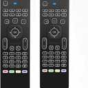 2 Pack MX3 Pro Mini Keyboard Backlight Fly Remote Mouse,Android TV Remote Control,IR Learning Mini Wireless Keyboard for Android TV Box.HTPC.IPTV,Networked Set-top Box,Mini PC(Battery not Included)
