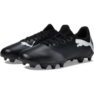 PUMA Men's Future 7 Play Firm, Artificial Ground Soccer Cleats Sneaker (7 , Black/White)