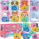 Feltom 24 Pack Valentines Day Gifts for Kids – Mini Toy Camera Set with Valentine’s Greeting Cards, Images in Viewfinder, Classroom Exchange Gifts for Boys & Girls