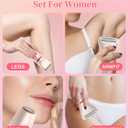 Bikini Trimmer for Women, Electric Razor for Pubic Hair 3-in-1, Bikini Shaver for Legs Body Hair, Womens Electric Razor IPX6 Waterproof, Gifts for Women, Pink