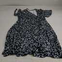 MixShe Sundresses for Women 2025 Floral Summer Elegant Beach Classy Fashion Casual Outfit Plus Size (Medium, Navy Leaf)