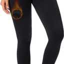 Hi Clasmix Fleece Lined Leggings Women - Seamless Thermal Winter High Waisted Tummy Control Thick Warm Yoga Pants (Small-Medium, 01-black)