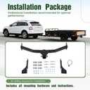 ALMULOO 2 Inch Receiver Class 3 Trailer Hitch Compatible with 2007-2015 Lincoln MKX 2007-2014 Ford Edge Black Steel Trailer Tow Hitch