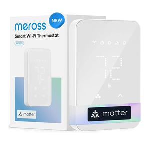 Meross Matter Smart Thermostat for Electric Baseboard Heater, Works with Alexa, HomeKit, Google, SmartThings, Programmable WiFi Thermostat for House, Energy Saving, App & Voice Control for Smart Home
