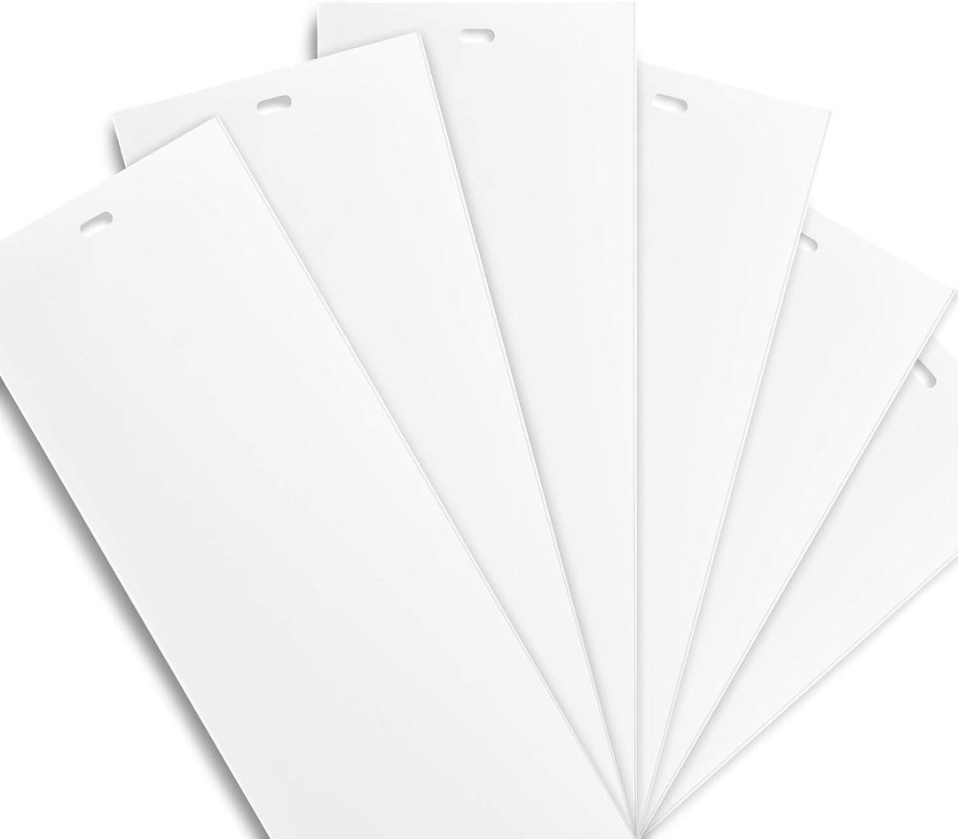 DALIX White Vertical Replacement Blinds Slats Sliding Glass Door Window (6 Pack)