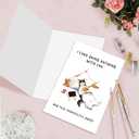10 x Leinessy Cat Valentine's Day Card for Boyfriend, I Love Doing Nothing with You, Adorable Anniversary Card for Her Him (05)