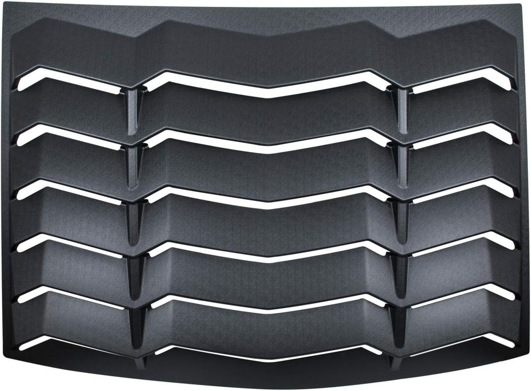 2005-2014 Rear Window Louvers Windshield Sun Shade Cover Lambo Style Matte Black Compatible with Ford Mustang 2005 2006 2007 2008 2009 2010 2011 2012 2013 2014