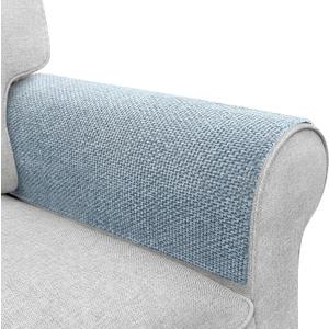 Couch Arm Covers, Sofa Arm Covers, Waterproof Armrest Cover for Sofa, Armchair, Loveseat, Non-Slip Recliner Arm Cover, Headrest Cover, Arm Chair Covers Set of 2 (Light Blue, 24"20")