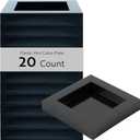 Restaurantware 2.5 x 2.5 Inch Dessert Plates 20 Disposable Appetizer Plates - For Cold Foods Black Plastic Mini Serving Plates Serve Appetizers Or Desserts For Buffet Or Catered Events