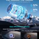 for Qi2 15W MagSafe Car Mount Charger with Cooling Fan, [Rapid Charging Cooler with RGB Lights], 78+LBS Stronger Suction Wireless Magnetic Mount on Vent/Dash/Windshield, for iPhone 17 16 15 14 13 12