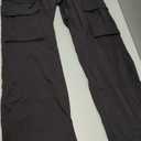 Moosehill Women's-Cargo-Hiking-Pants-High-Waisted Wide Leg Water Resistance Lightweight Stretch for Work Casual Outdoor, Size 8/M, Black