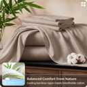 Bedsure Bamboo Viscose Cooling Sheets, Rayon Cotton Serene Blend, PureWoven, Breathable & Buttery Soft King Size Sheets Set, Deep Pocket Up to 18", Hotel Luxury Bedding for Hot Sleepers, Simply Taupe