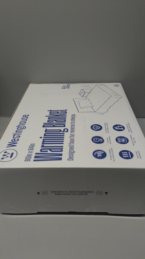 Westinghouse Electric Blanket Full Size, Super Cozy Luxury Faux Fur & Sherpa Heated Blanket with 10 Heating Levels & 112 Hours Auto Off, Fast Heating Blanket, Machine Washable, 80x 84 Inch Light Grey