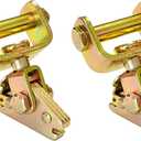 2 Pack E-Track Roller Idler Fitting, Heavy Duty Swivel Tie Down Anchors Fit E Track Ratchet Straps, Wheel Straps - Trailer Tie-Down for ATV, UTV, Car, Enclosed Trailers, Truck, Flatbeds